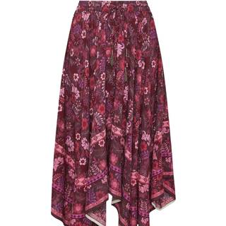 Yours Curve Yours Curve Red Hanky Hem Skirt