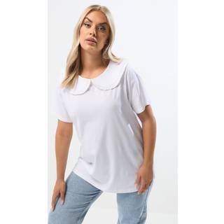 Yours Curve Yours Curve Peter Pan top med blondekrave