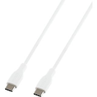 Deltaco USB-C-kabel 60W 1m - Hvid