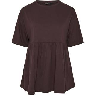Yours Curve Yours Curve Peplum bomuldstop med korte ærmer