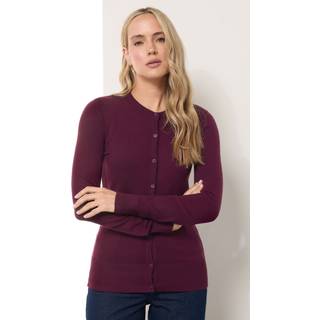 Lts Tall Cherry Red Crew Neck Button Cardigan 18-20 Lts | Tall Women's Cardigans