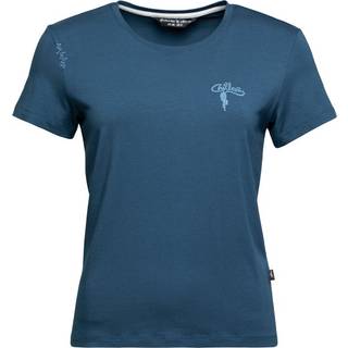 Chillaz Women's Iseo Mountain Logo T-Shirt T-shirt Damer størrelse 36 farve blå