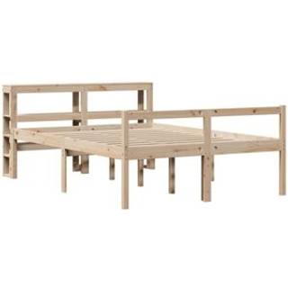 seniorseng med sengegavl 120x190 cm massivt fyrretræ