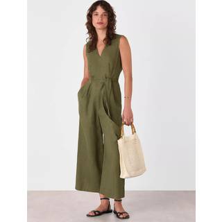 Whistles Whistles Jumpsuit i hør med bælte og'søm