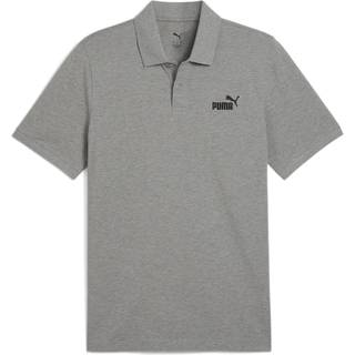 PUMA Essentials No. 1 Logo Pique Polo Men, Clothing, Medium Gray Heather, L - Medium Gray Heather - L