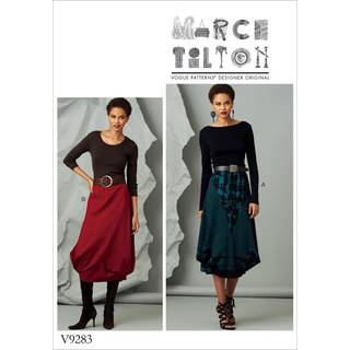 Vogue kvinders elastiske talje nederdel syningsm?nstre af Marcy Tilton St?rrelser XS-M