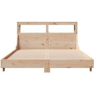 Sengeramme Uden Madras Massivt Fyrretræ - Naturfarvet / 120 x 200 cm