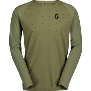 Scott Tee Trail Vertic Pro L/S Cykeljersey Herrer størrelse M farve olivengrøn