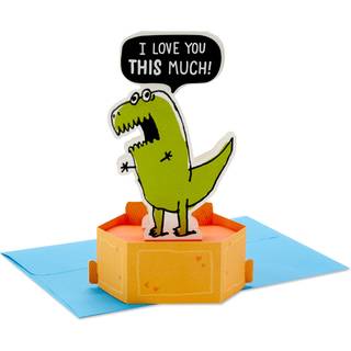 Hallmark Funny Pop Up Birthday Card (Dinosaur T-Rex) Paper Wonder Shoebox 3D-kort