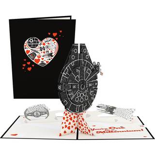 LovePop Valentines Day Card for Hem - 3D Star Wars Greeting Pop -Up Cards - You?re One in A Millennium - 5 """" X 7 """" - Blank Notecard & Convolut