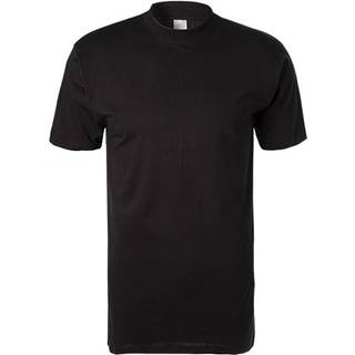 HOM Herren T-Shirt schwarz Reine Baumwolle unifarben