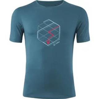 Löffler Printshirt Tracking Merino Light Merino-shirt Herrer størrelse 54 farve blue