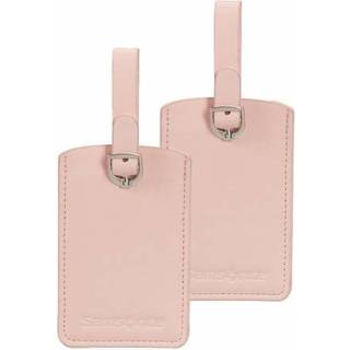 Samsonite Rectangle luggage kuffertmærker    2 pak (PALE ROSE PINK(5266))
