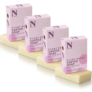 Dr. Natural Castilla Bar Soap - Multipurpose Soap Bar med anti -acne egenskaber - til ansigt krop og hår -følsom hudkrop - Lavendel - 4 pc