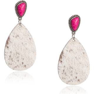 Rustik coutures vestlige øreringe for kvinder Tårnskomhindet turkiserklæring Western Country Jewelry RCE-1101HPK