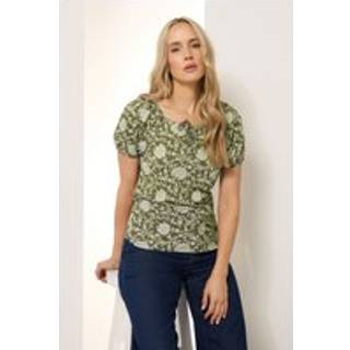 Lts Tall Sage Green Floral Tie Front Top 22-24 Lts | Tall Women's Day Tops