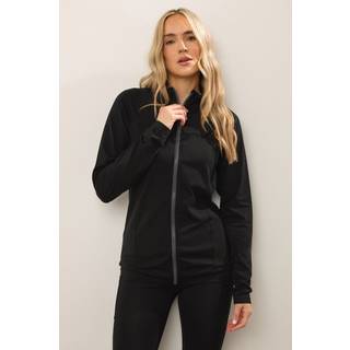 Lts Tall Black Cotton Zip Through Top Size 22-24