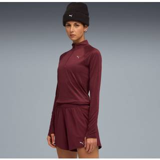 Women&#39;s Puma RUN VELOCITY CLOUDSPUN Quarter-Zip Top, Red, Size M, Women - Heather - M