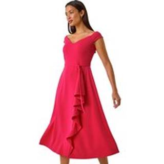 Roman Roman Bardot Flæsekant Wrap Kjole - EU 42 (UK 14)