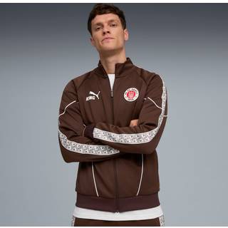 PUMA FC St. Pauli KING Anthem Jacket Men, Clothing, Espresso Brown/White, XXL - White - XXL