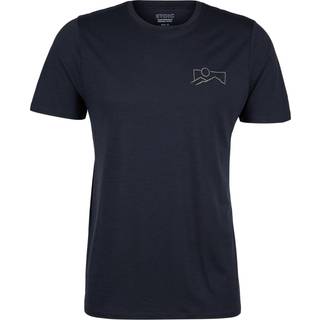 Stoic Merino155 LaholmSt. Print T-Shirt Mountain Merino-shirt Herrer størrelse S farve blå