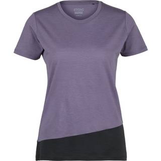 Stoic Women's Merino155 LaholmSt. Colorblock T-Shirt Merino-shirt Damer størrelse 3XL farve grå