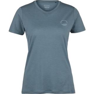 Stoic Women's Merino155 LaholmSt. Print T-Shirt Sun Merino-shirt Damer størrelse XL farve grå