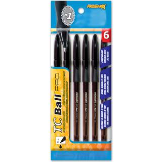 Kittrich Corporation Promarx TC Ball Pro Grip Stick Pen 1,0 mm sort bl?k 6-t?lling (BP64-KF1P06-48)