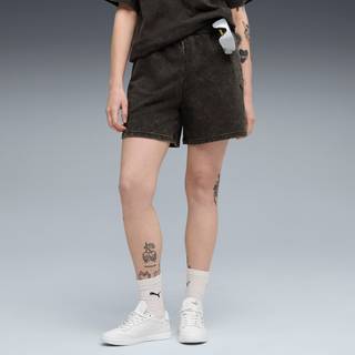 Women&#39;s Puma Essentials Wash High-Waist 5&#34; Shorts, Black, Size S, Women - Black - S
