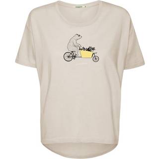 GreenBomb Women's Bike Cargo Raccoon Feel T-Shirt T-shirt Damer størrelse L farve beige