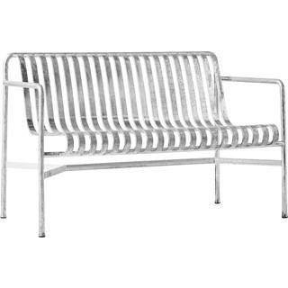 HAY havebænk - Palissade spisebordsbænk - Galvaniseret stål - hot galvanised