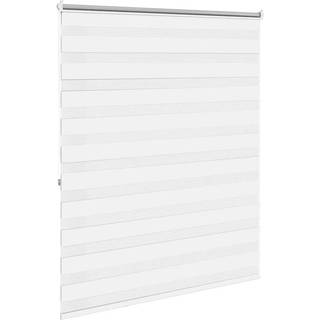 Rullegardin I Zebradesign - Hvid / 140 x 175 cm