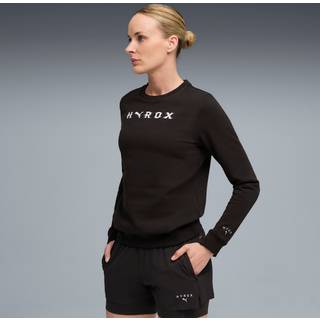 Women&#39;s Puma x HYROX Heavyweight Crew, Black, Size M, Clothing - Black - M