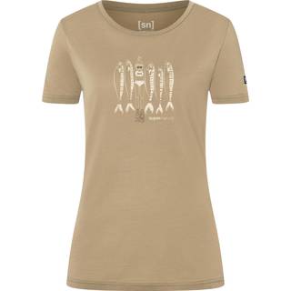 super.natural Women's Copper Sardine Tee Merino-shirt Damer størrelse XS farve oak / copper