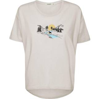 GreenBomb Women's Nature Deer River Feel T-Shirt T-shirt Damer størrelse L farve beige