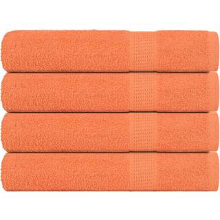 Håndklæder 4 stk. FROGN Orange 100x200 cm 100% Bomuld
