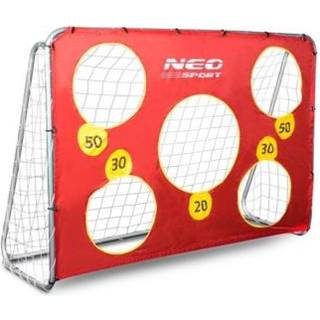 Neo Sport fodboldmål med præcisionsdug, 215 x 153 x 76 cm