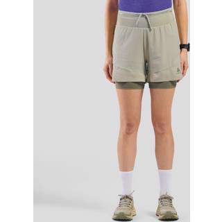 Odlo Women's Odlo X-Alp Trail 5 Inch 2-In-1 Short Agate Gray - Vetiver, XL