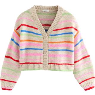 Next Rainbow Stripe Boxy Cardigan (3-16yrs)