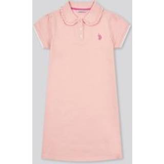 U. S. Polo Assn U. S. Polo Assn. Pink Girls Frill Collar Polo Dress - 164-170cm (14-15 Years)