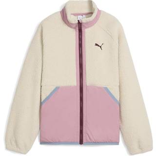 Puma Hybrid Sherpa Jacket Youth, White, Size 6-7Y, Clothing - Alpine Snow - 6-7Y
