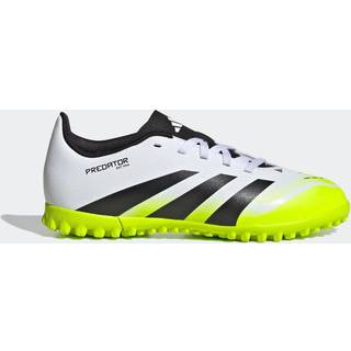 Predator Club Turf Kids støvler - Cloud White / Core Black / Lucid Lemon - 35