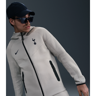 Tottenham Hotspur Tech Windrunner Nike Football-hættetrøje i fleece med fuld lynlås til mænd - grå - grå - L