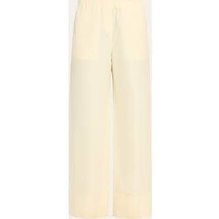 Toteme Cotton poplin wide-leg pants - yellow - M