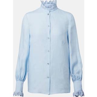 Valentino Broderie anglaise linen shirt - blue - S