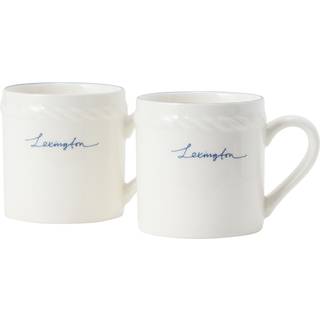 Lexington Porcelain Espressokop 5 Cm 2-pak / Mørkeblå - Espressokopper Porcelæn Hvid - 10008111-1730-ONE