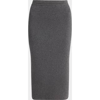 Tom Ford Cashmere and cotton-blend midi skirt - grey - S