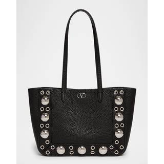 Valentino Garavani NellcÃ´te Mini embellished leather shopper - black - One Size