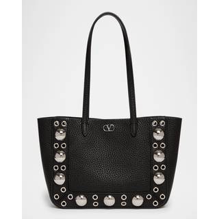 Valentino Garavani NellcÃ´te Mini embellished leather shopper - black - One Size
