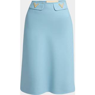 Valentino VLogo canvas midi skirt - blue - XL